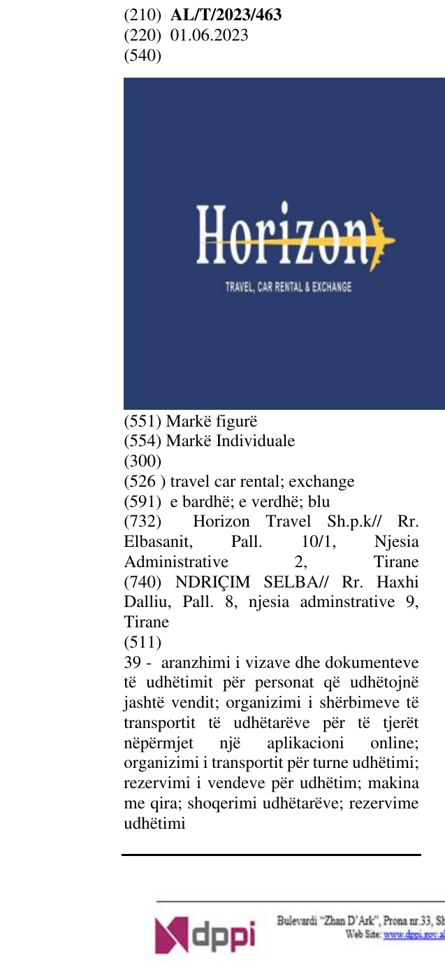 Zëri i markës travel car rental; exchange në buletin
