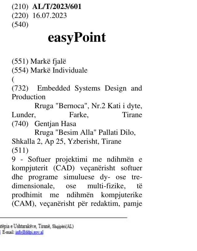 Zëri i markës easyPoint në buletin