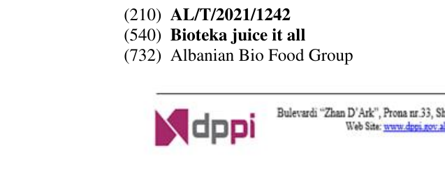 Zëri i markës Bioteka juice it all në buletin