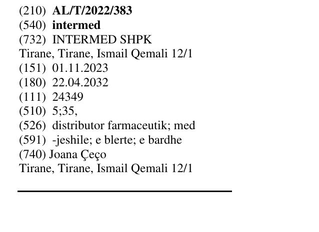 Zëri i markës intermed në buletin
