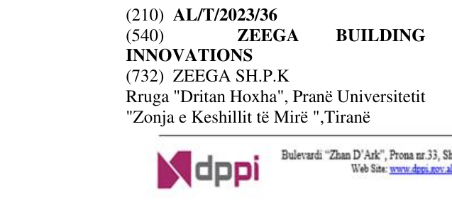 Zëri i markës ZEEGA BUILDING INNOVATIONS në buletin