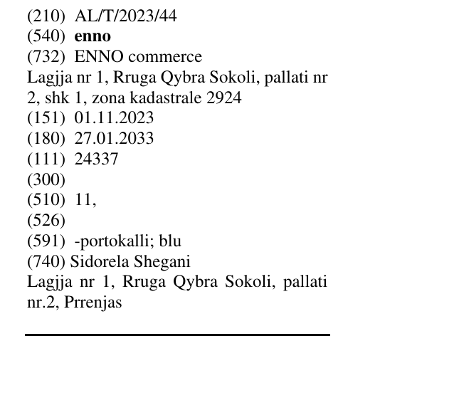 Zëri i markës enno në buletin