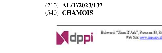 Zëri i markës CHAMOIS në buletin
