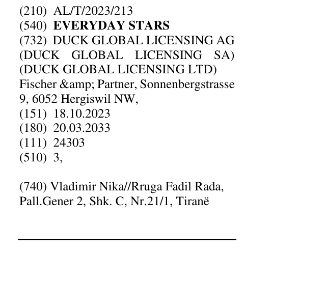 Zëri i markës EVERYDAY STARS në buletin