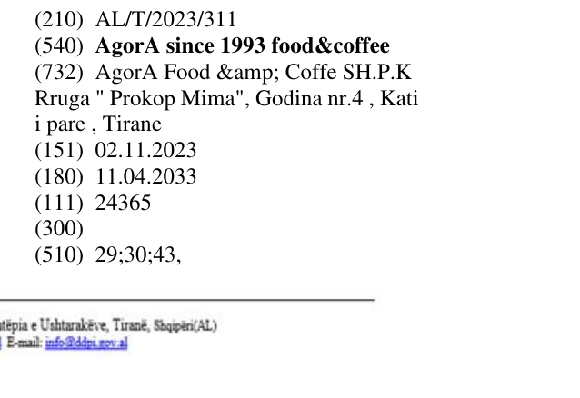 Zëri i markës AgorA since 1993 food&coffee në buletin