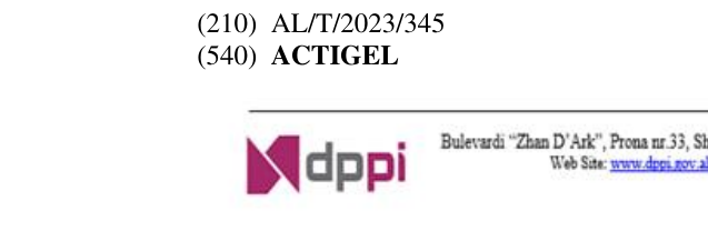 Zëri i markës ACTIGEL në buletin