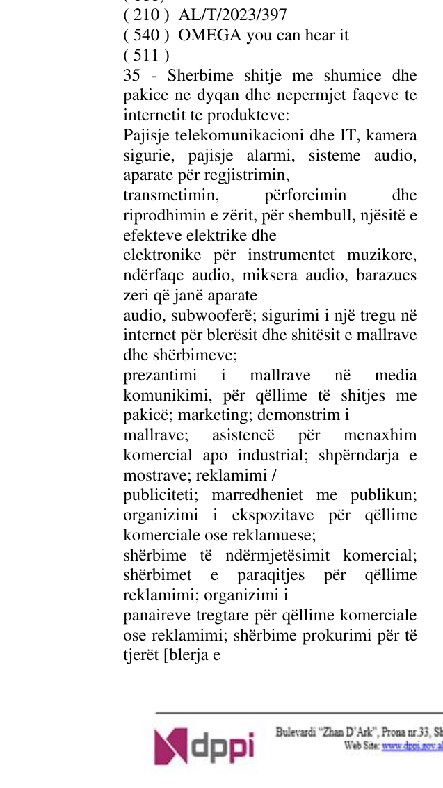 Zëri i markës OMEGA you can hear it në buletin