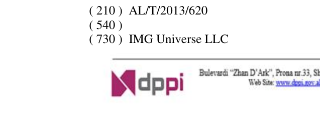 Zëri i markës AL/T/2013/620 në buletin