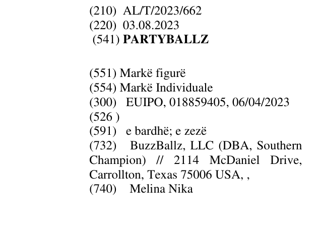 Zëri i markës PARTYBALLZ në buletin