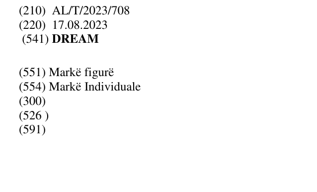 Zëri i markës DREAM në buletin