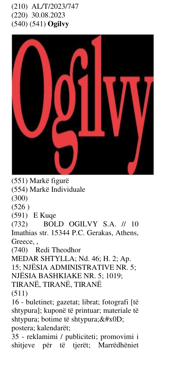 Zëri i markës Ogilvy në buletin