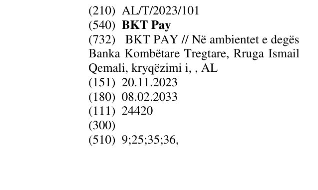 Zëri i markës BKT Pay në buletin