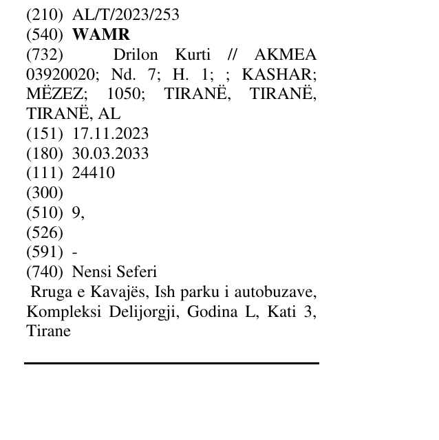 Zëri i markës WAMR në buletin