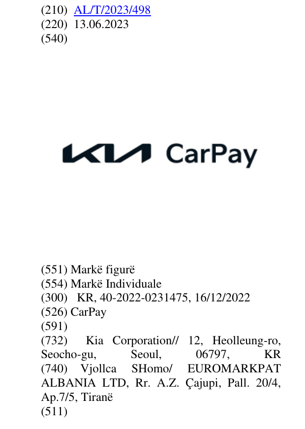 Zëri i markës CarPay në buletin
