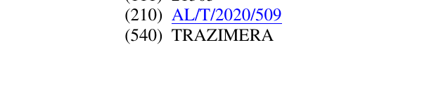 Zëri i markës TRAZIMERA në buletin