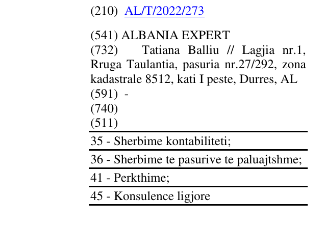 Zëri i markës ALBANIA EXPERT në buletin