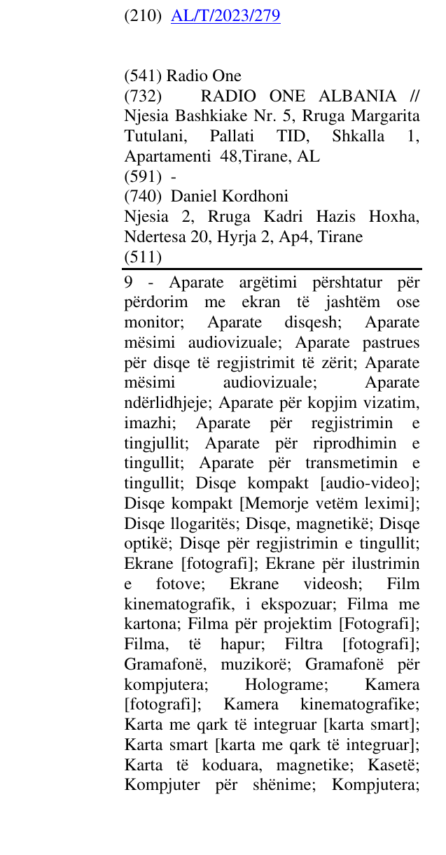 Zëri i markës Radio One në buletin