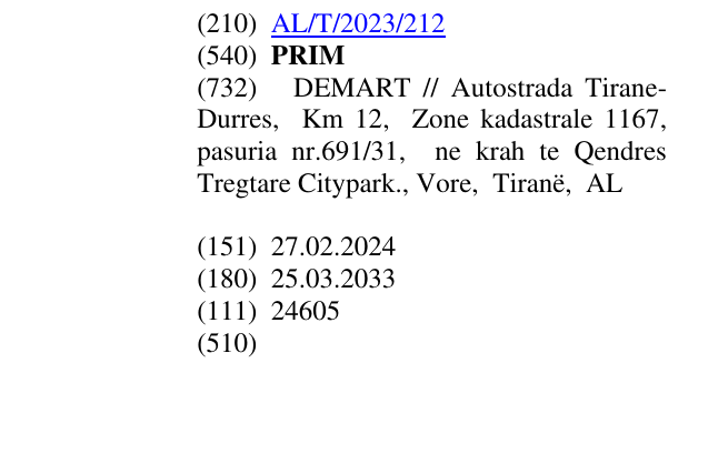 Zëri i markës PRIM në buletin