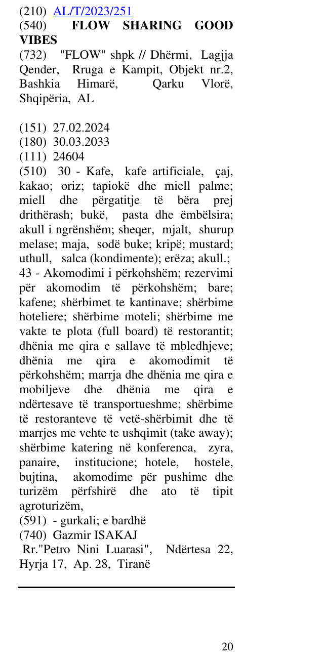 Zëri i markës FLOW SHARING GOOD VIBES në buletin