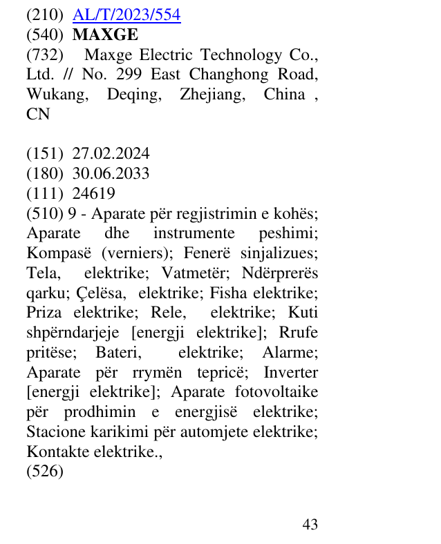 Zëri i markës MAXGE në buletin