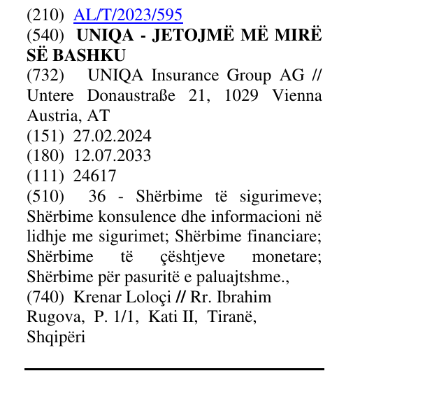 Zëri i markës UNIQA - JETOJMË MË MIRË SË BASHKU në buletin