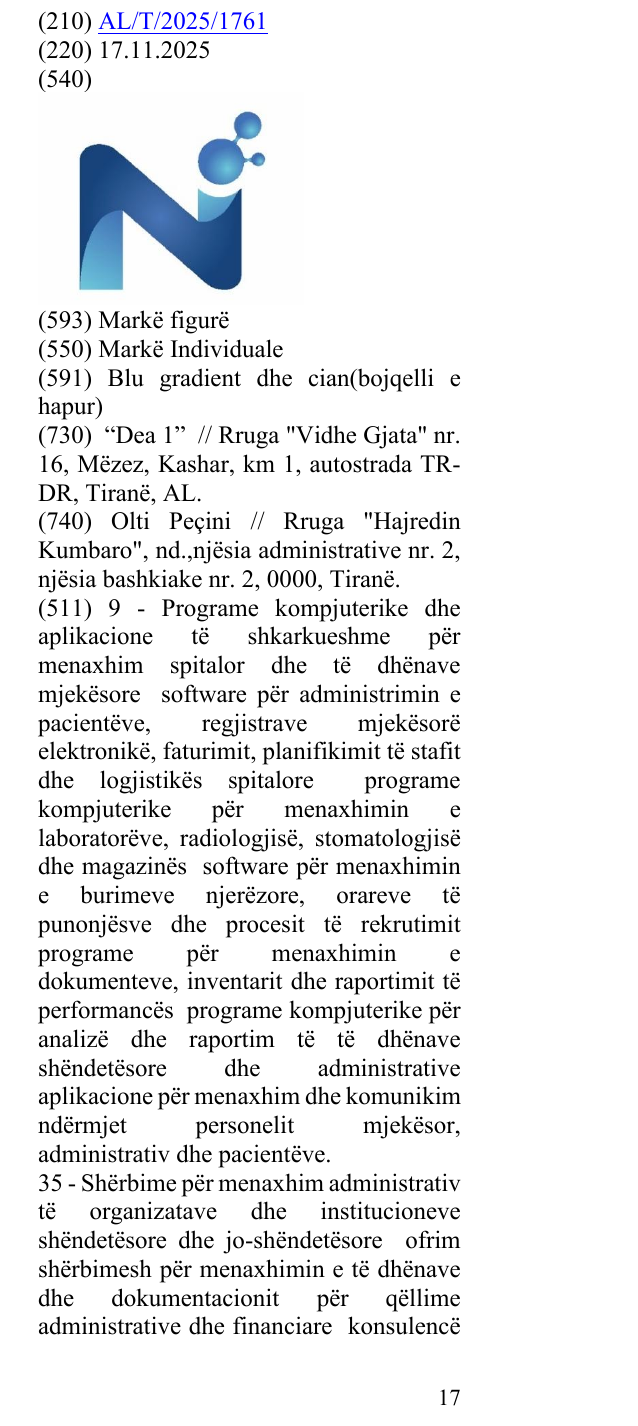 Zëri i markës N në buletin