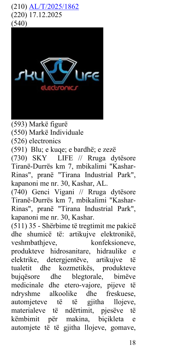 Zëri i markës electronics në buletin