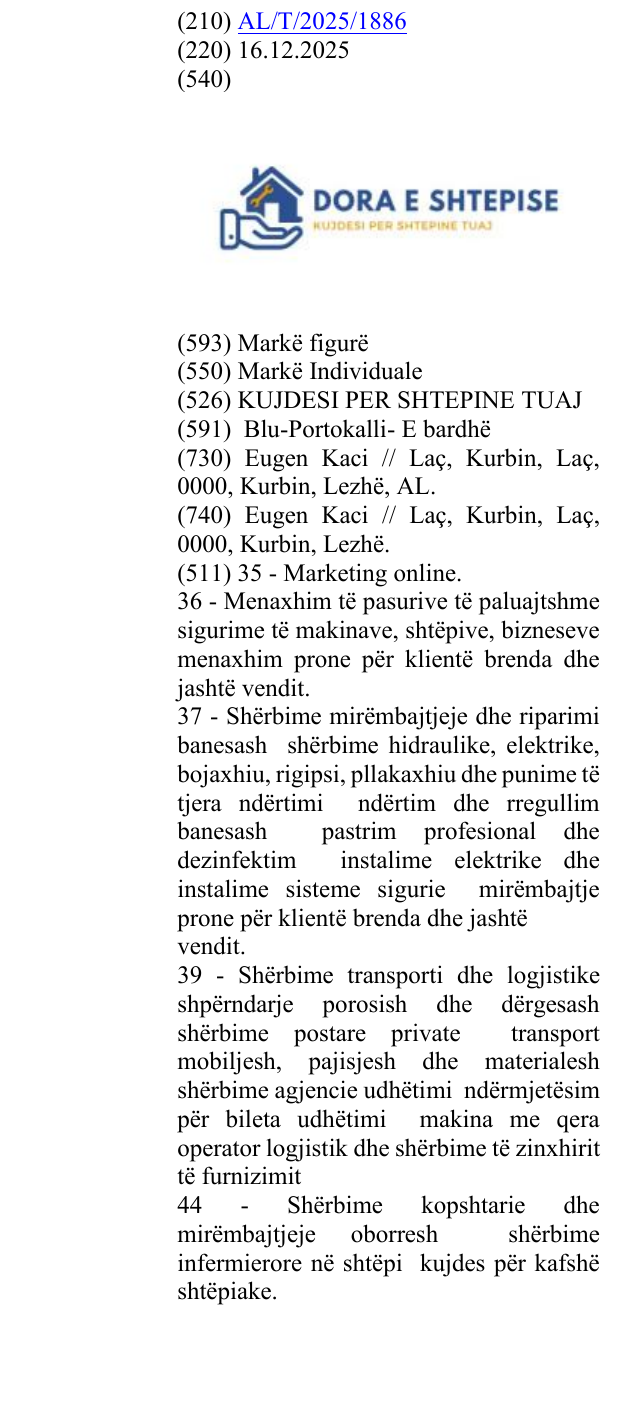 Zëri i markës KUJDESI PER SHTEPINE TUAJ në buletin