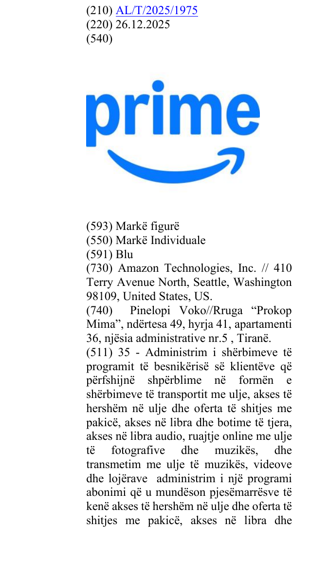 Zëri i markës prime në buletin