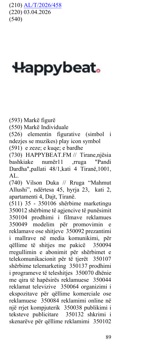 Zëri i markës elementin figurative (simbol i ndezjes se muzikes) play icon symbol në buletin