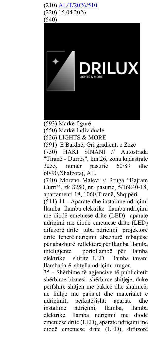 Zëri i markës LIGHTS & MORE në buletin