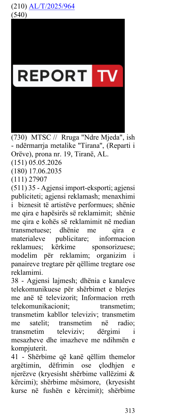 Zëri i markës TV në buletin