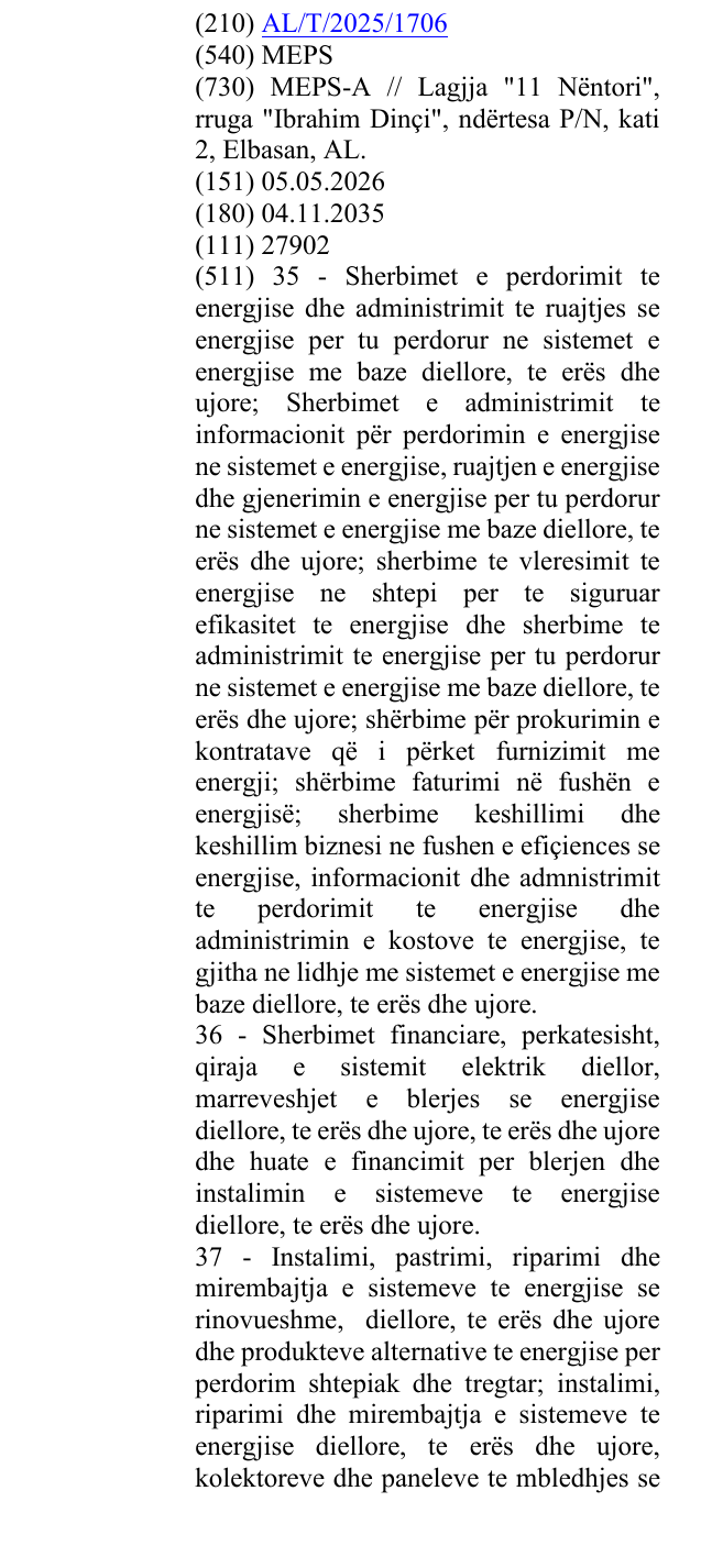 Zëri i markës MEPS në buletin