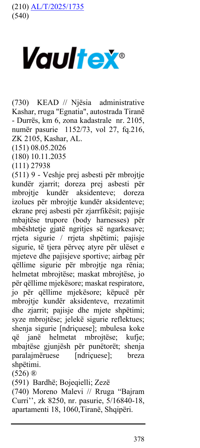 Zëri i markës ® në buletin