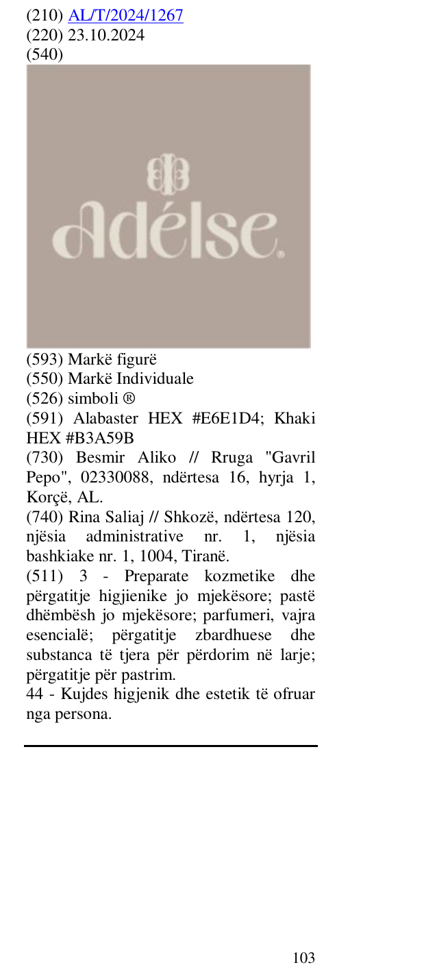 Zëri i markës simboli ® në buletin