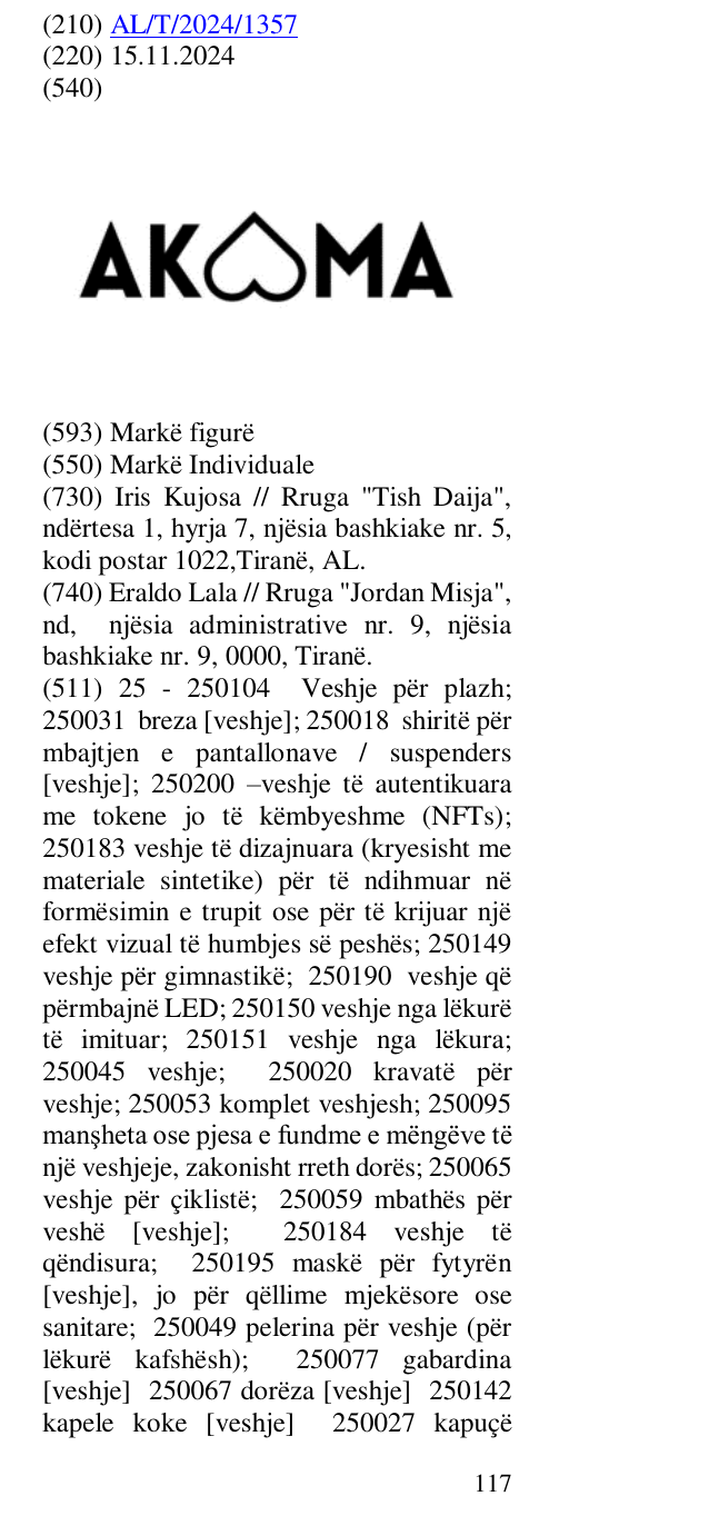 Zëri i markës AKOMA në buletin