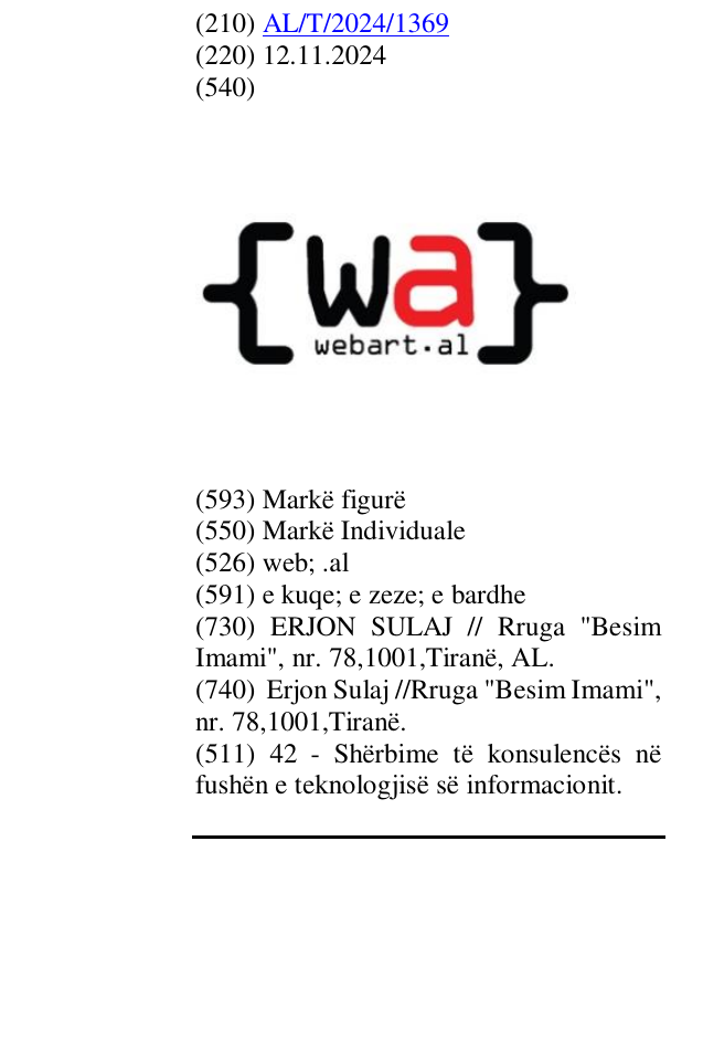 Zëri i markës web; .al në buletin