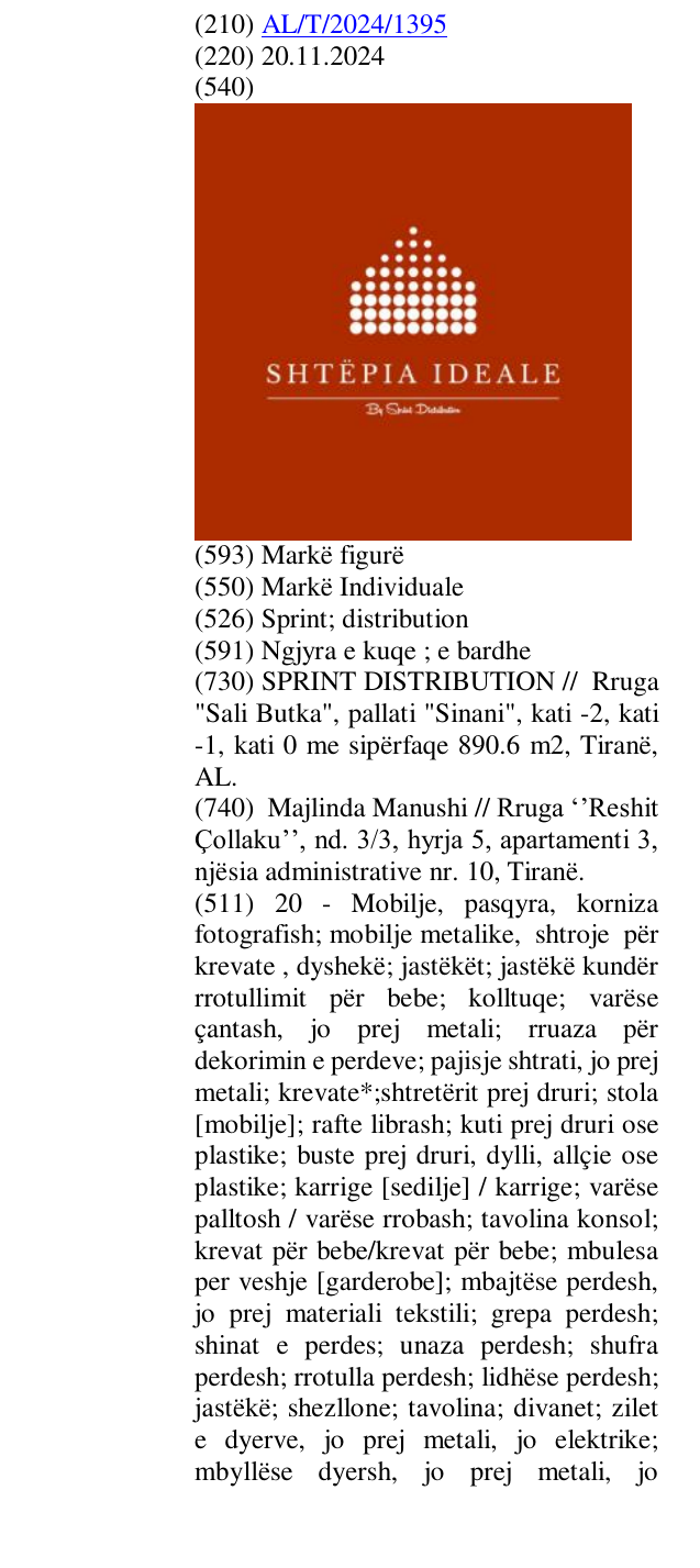 Zëri i markës Sprint; distribution në buletin