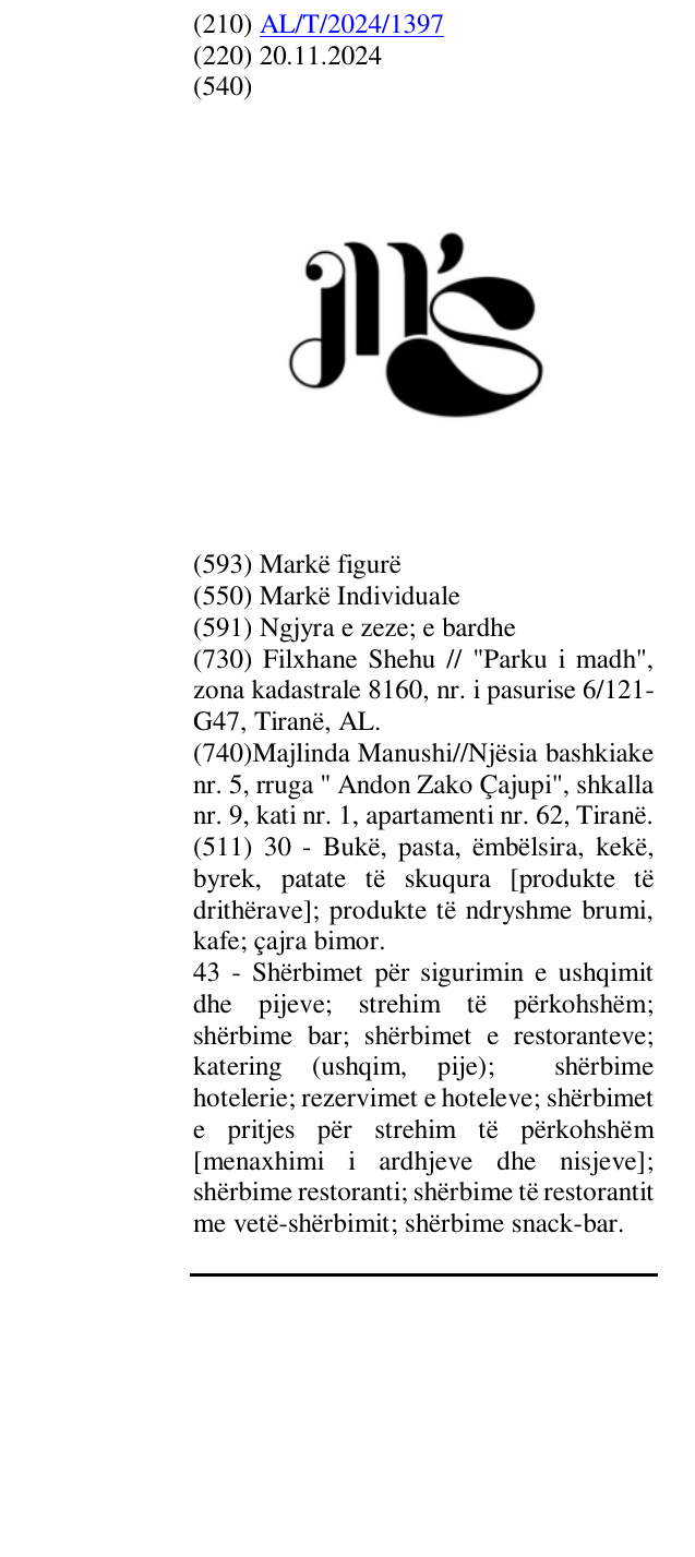 Zëri i markës INS në buletin
