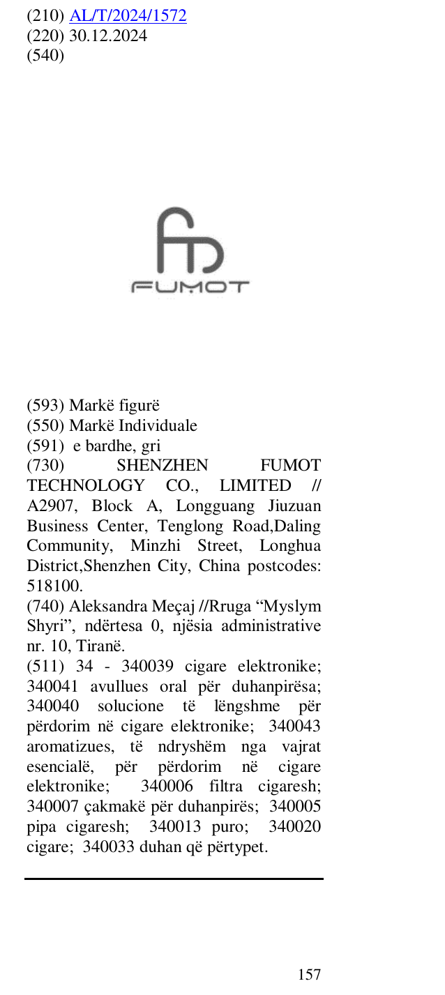 Zëri i markës FUMOT në buletin