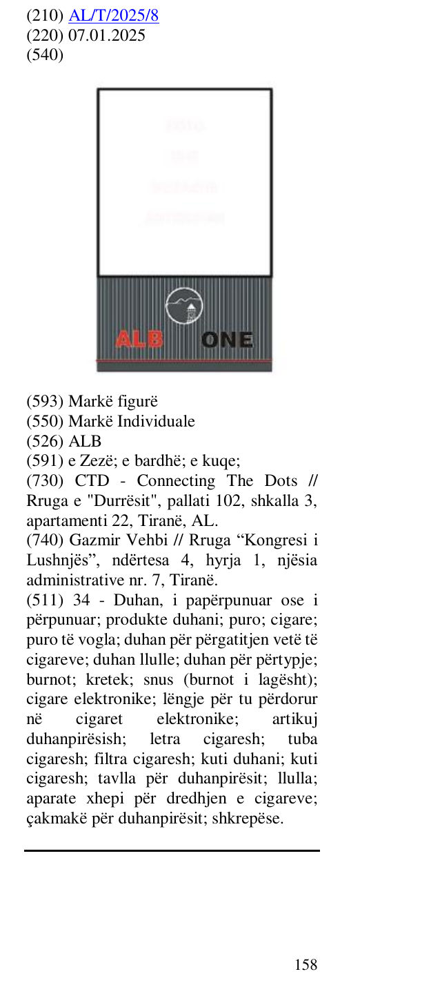 Zëri i markës ALB në buletin