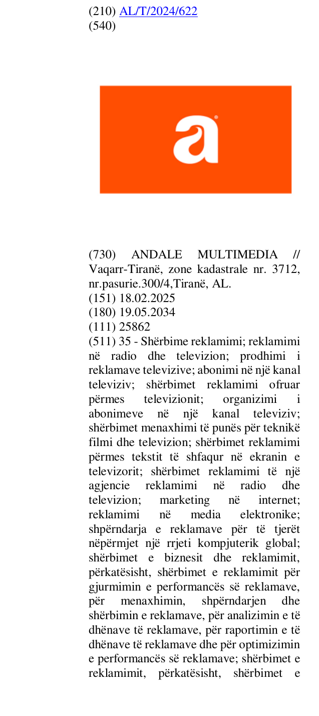 Zëri i markës ® në buletin