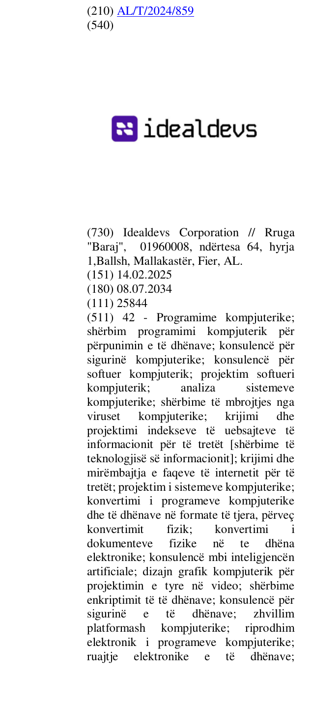 Zëri i markës Idealdevs në buletin