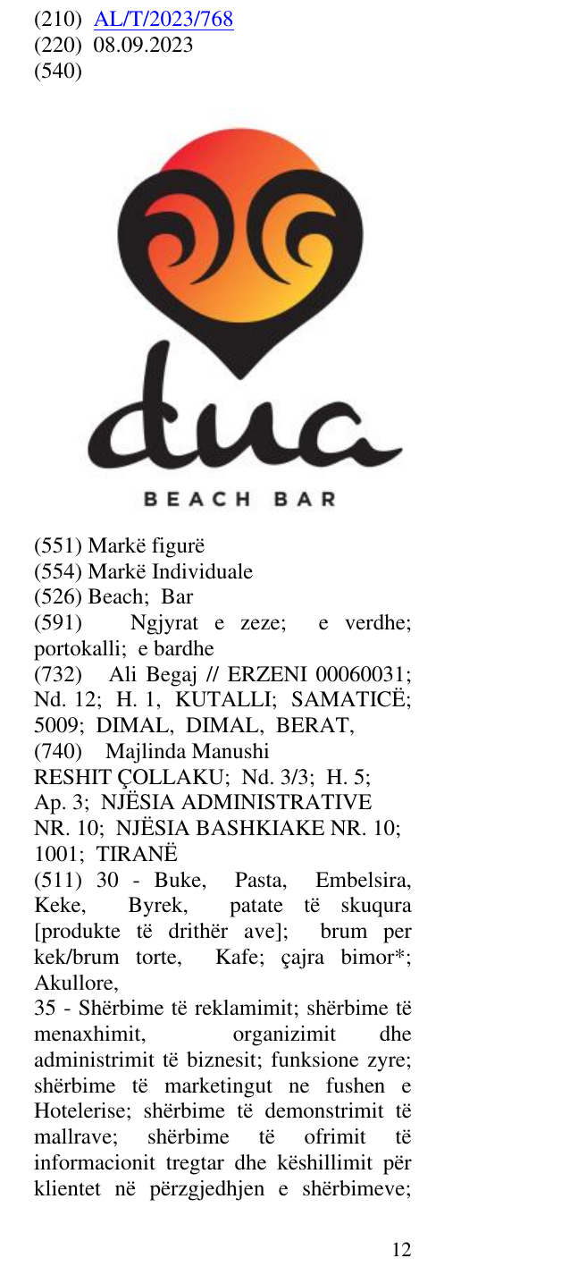 Zëri i markës Beach; Bar në buletin