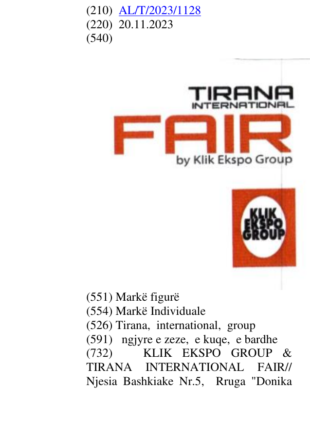 Zëri i markës Tirana, international, group në buletin