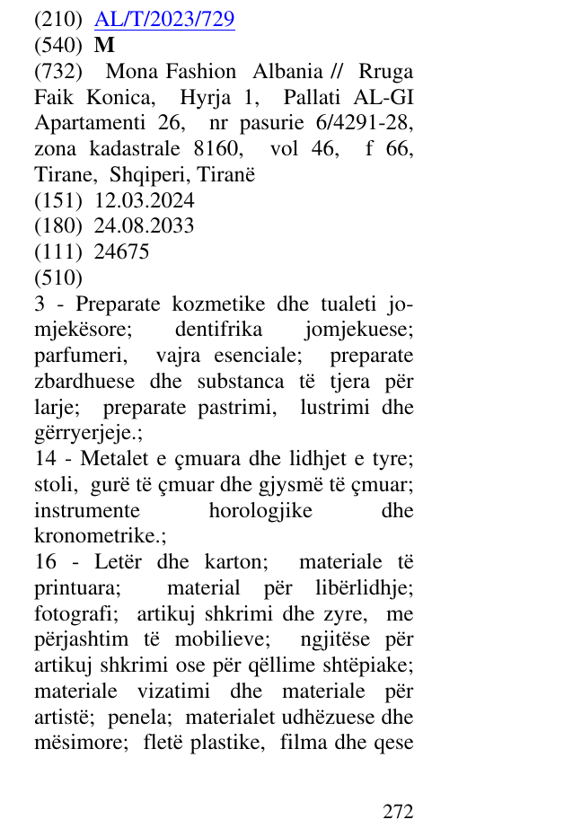 Zëri i markës M në buletin