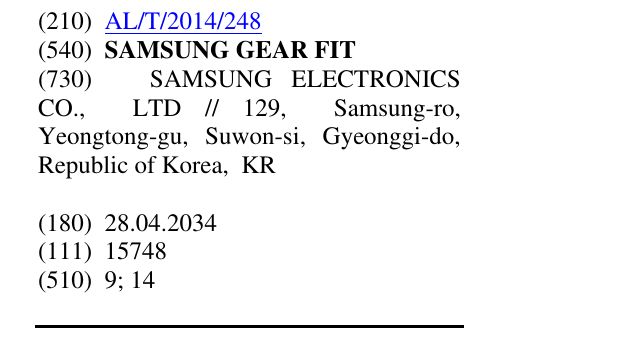 Zëri i markës SAMSUNG GEAR FIT në buletin