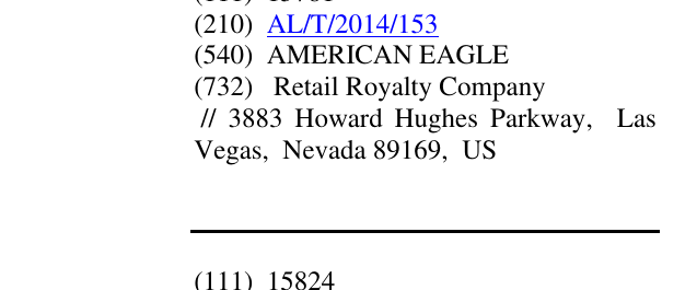 Zëri i markës AMERICAN EAGLE në buletin