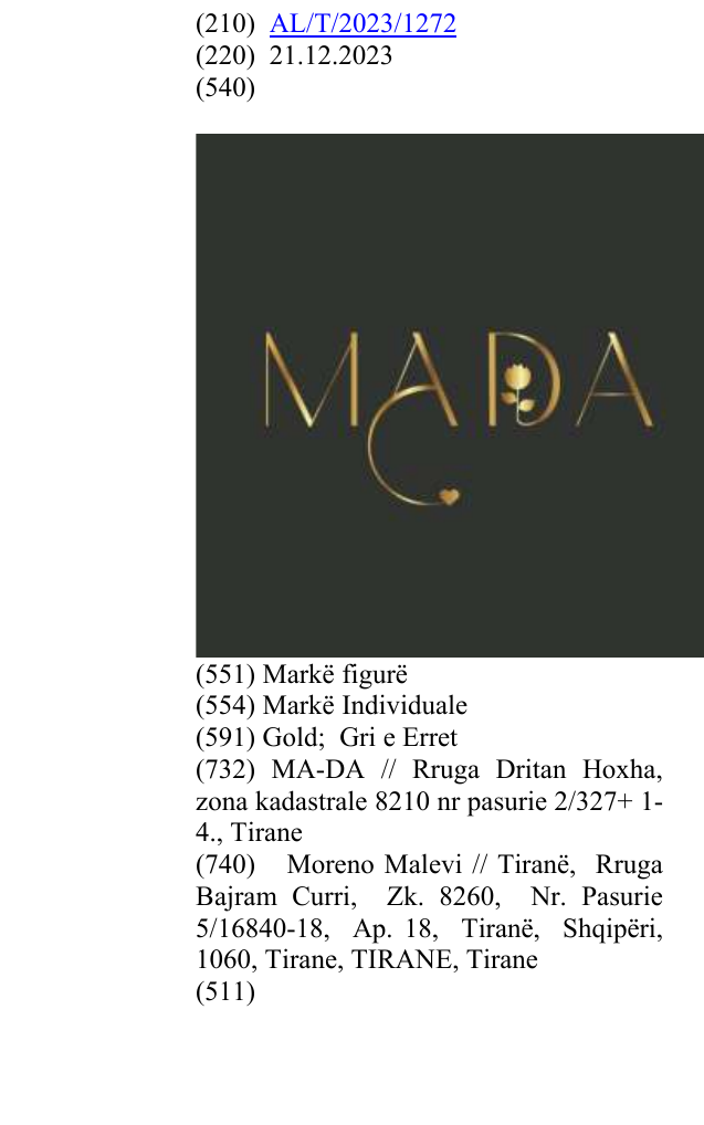 Zëri i markës MADA në buletin