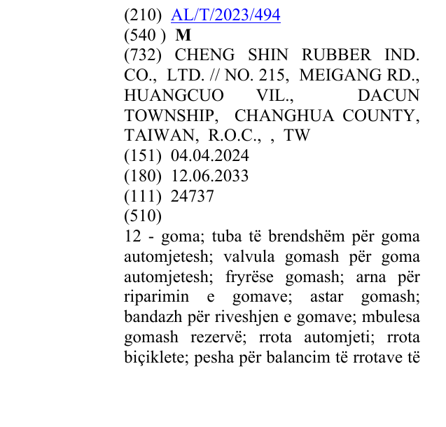Zëri i markës M në buletin
